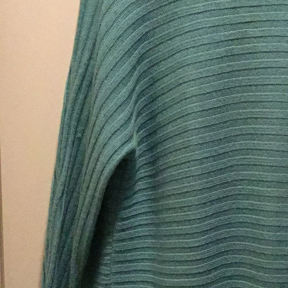 Chico’s Turquoise Ribbed Sweater - Picture 3 of 5